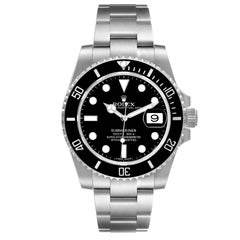 Rolex Submariner Black Dial Ceramic Bezel Steel Mens Watch 116610