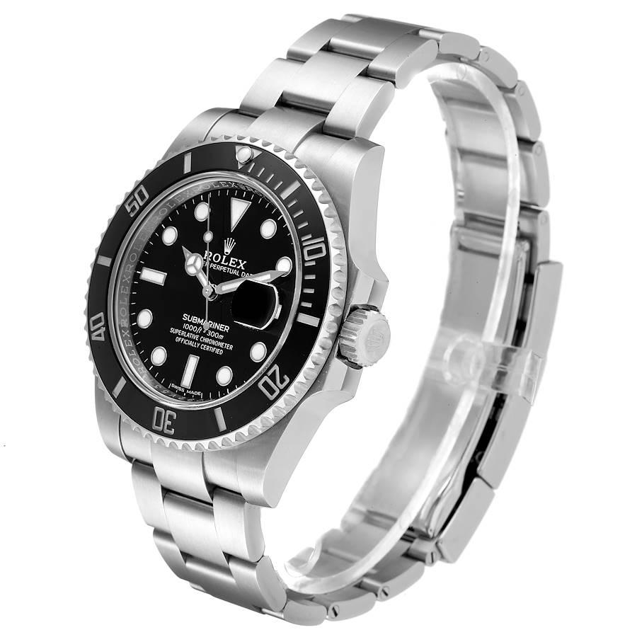 Men's Rolex Submariner Black Dial Ceramic Bezel Steel Mens Watch 116610 Unworn For Sale