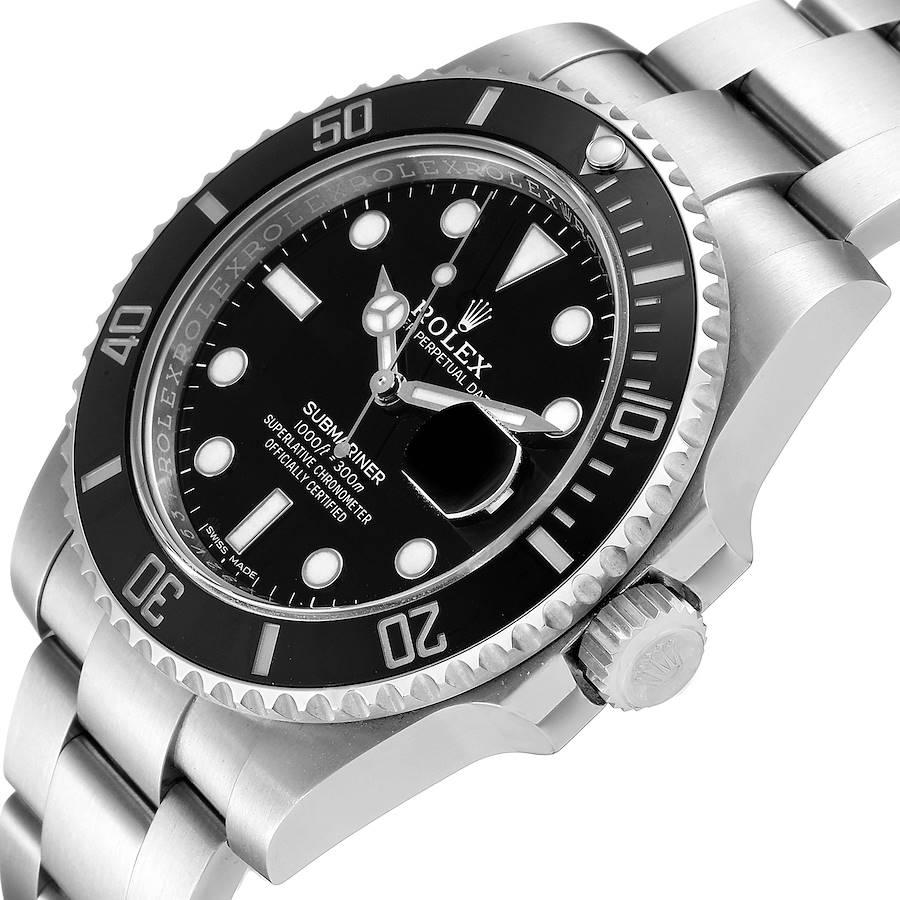 Rolex Submariner Black Dial Ceramic Bezel Steel Mens Watch 116610 Unworn For Sale 1