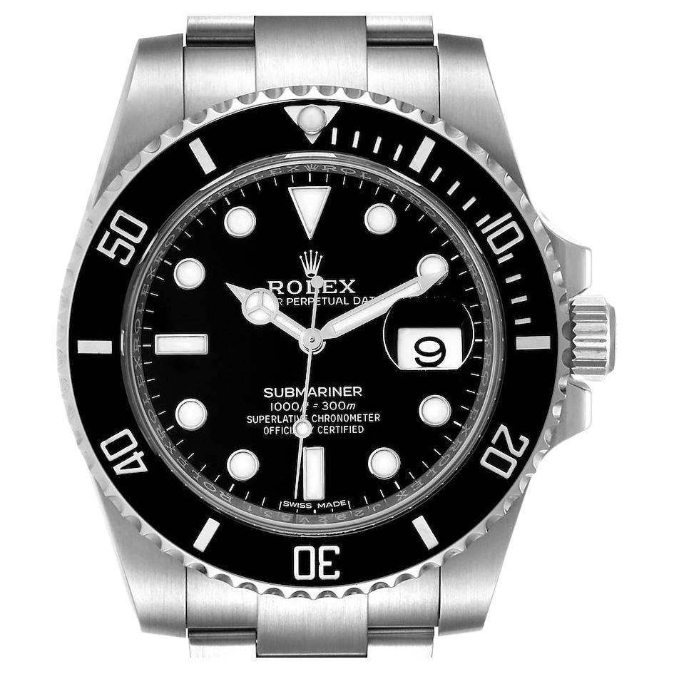 Rolex Submariner Black Dial Ceramic Bezel Steel Mens Watch 116610 Unworn For Sale