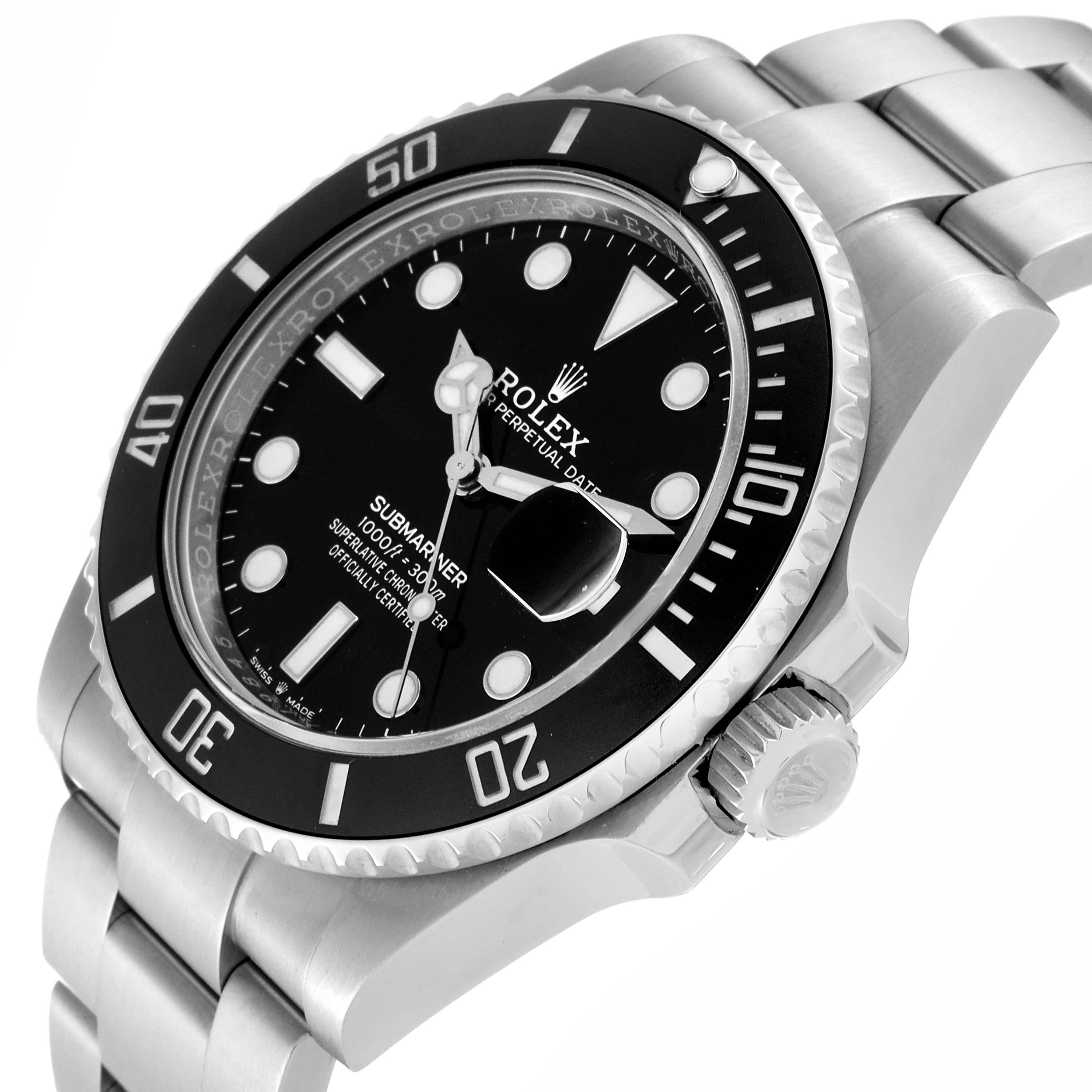 Rolex Submariner Black Dial Ceramic Bezel Steel Mens Watch 126610 Box Card 7