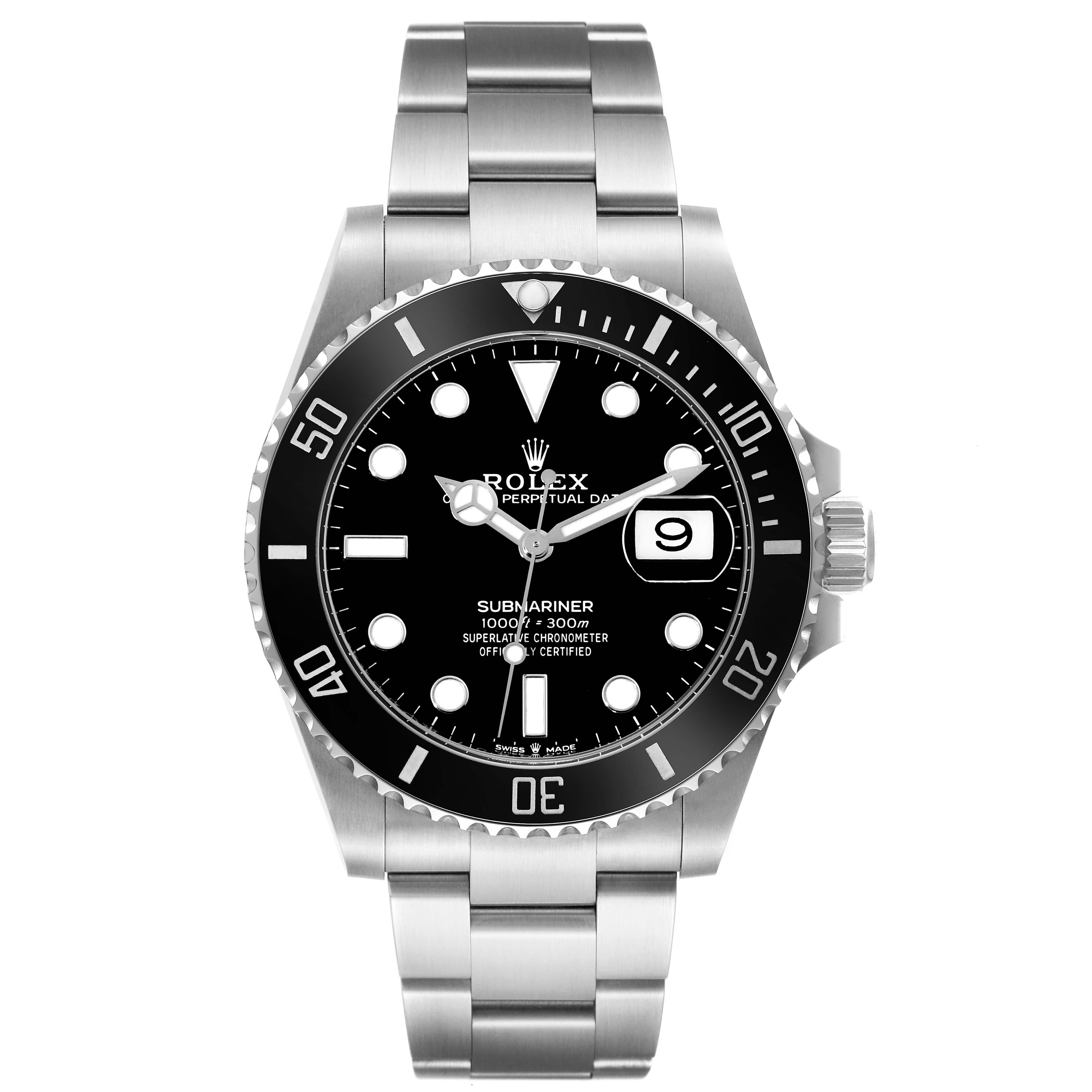 Rolex Submariner Black Dial Ceramic Bezel Steel Mens Watch 126610 Box Card 8
