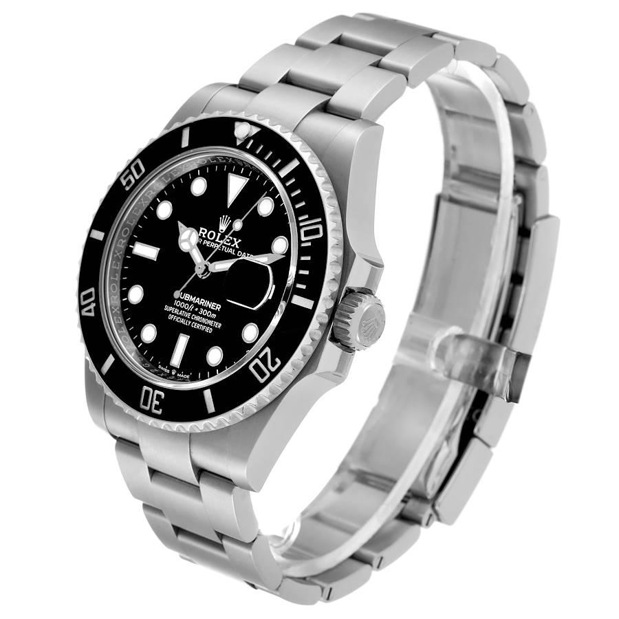 Rolex Submariner Schwarzes Zifferblatt Keramik-Lünette Stahl-Herrenuhr 126610 Box Card 1