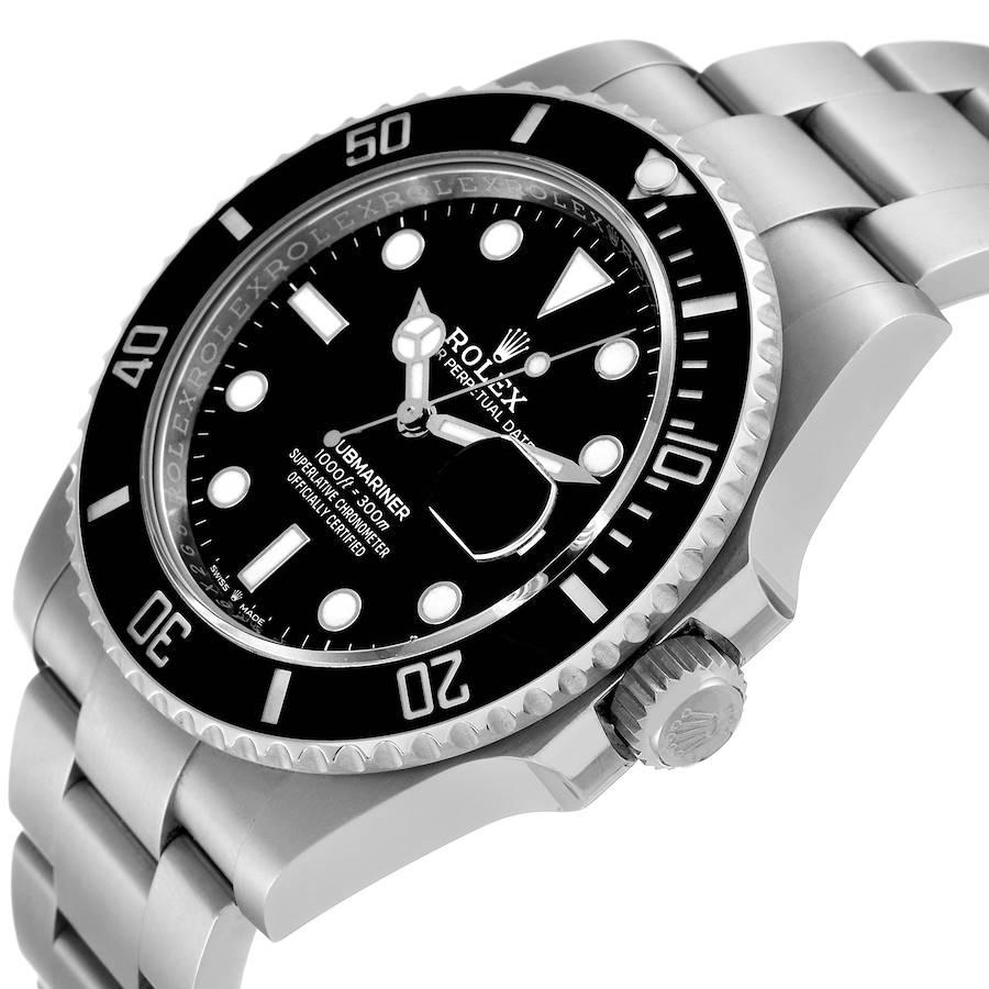 Rolex Submariner Schwarzes Zifferblatt Keramik-Lünette Stahl-Herrenuhr 126610 Box Card 2
