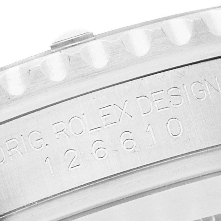 Rolex Submariner Schwarzes Zifferblatt Keramik-Lünette Stahl-Herrenuhr 126610 Box Card 4