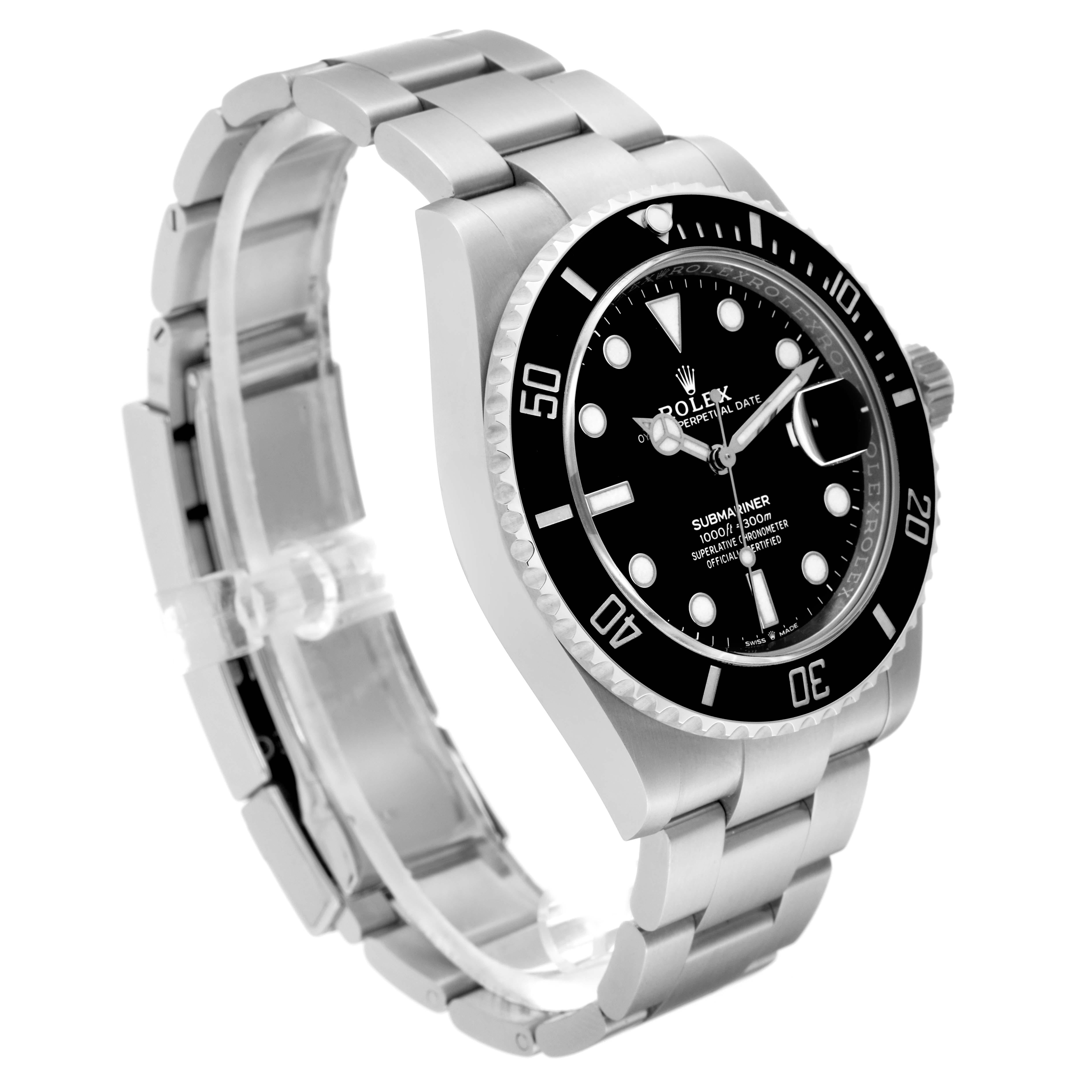 Rolex Submariner Black Dial Ceramic Bezel Steel Mens Watch 126610 Box Card For Sale 4