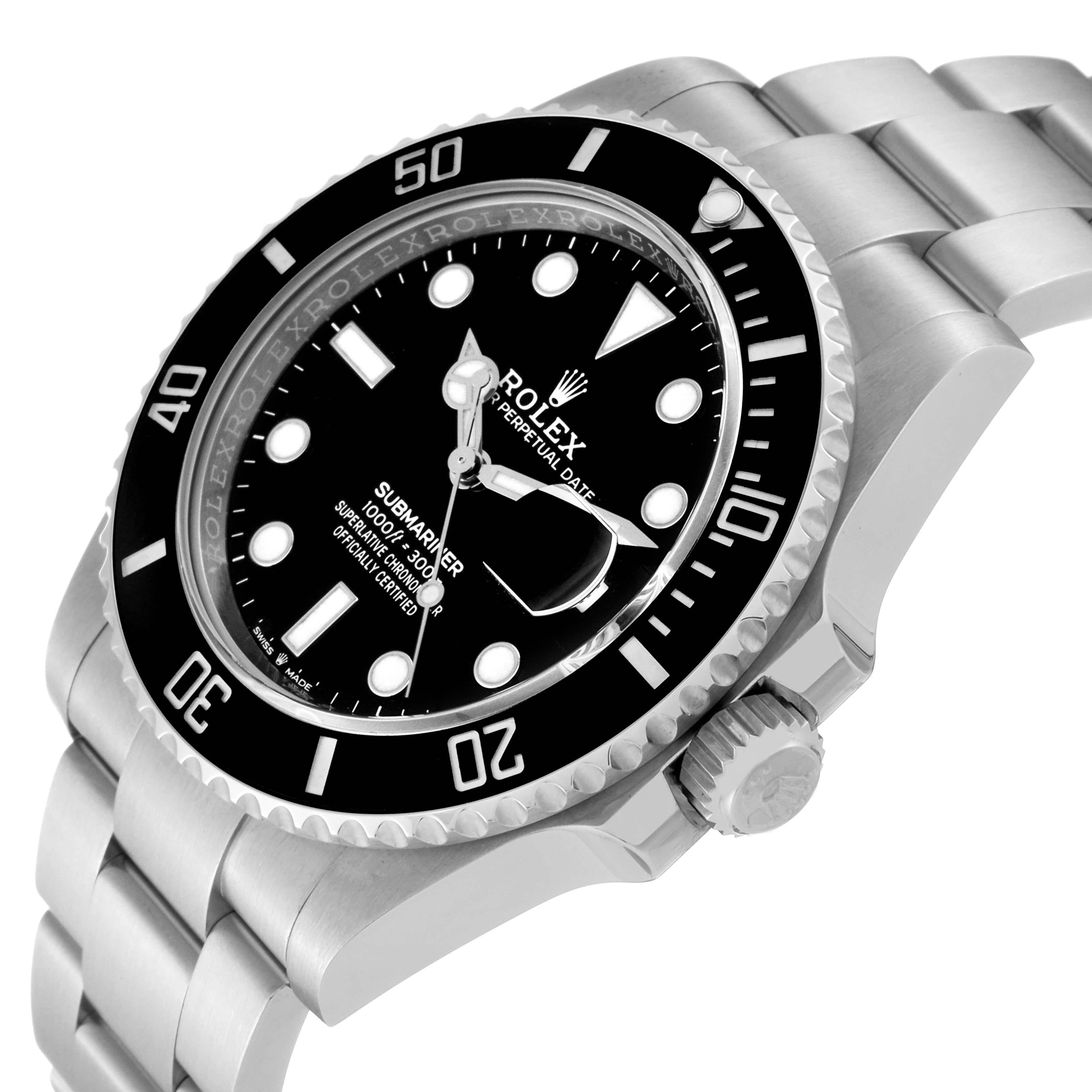 Rolex Submariner Black Dial Ceramic Bezel Steel Mens Watch 126610 Box Card For Sale 5