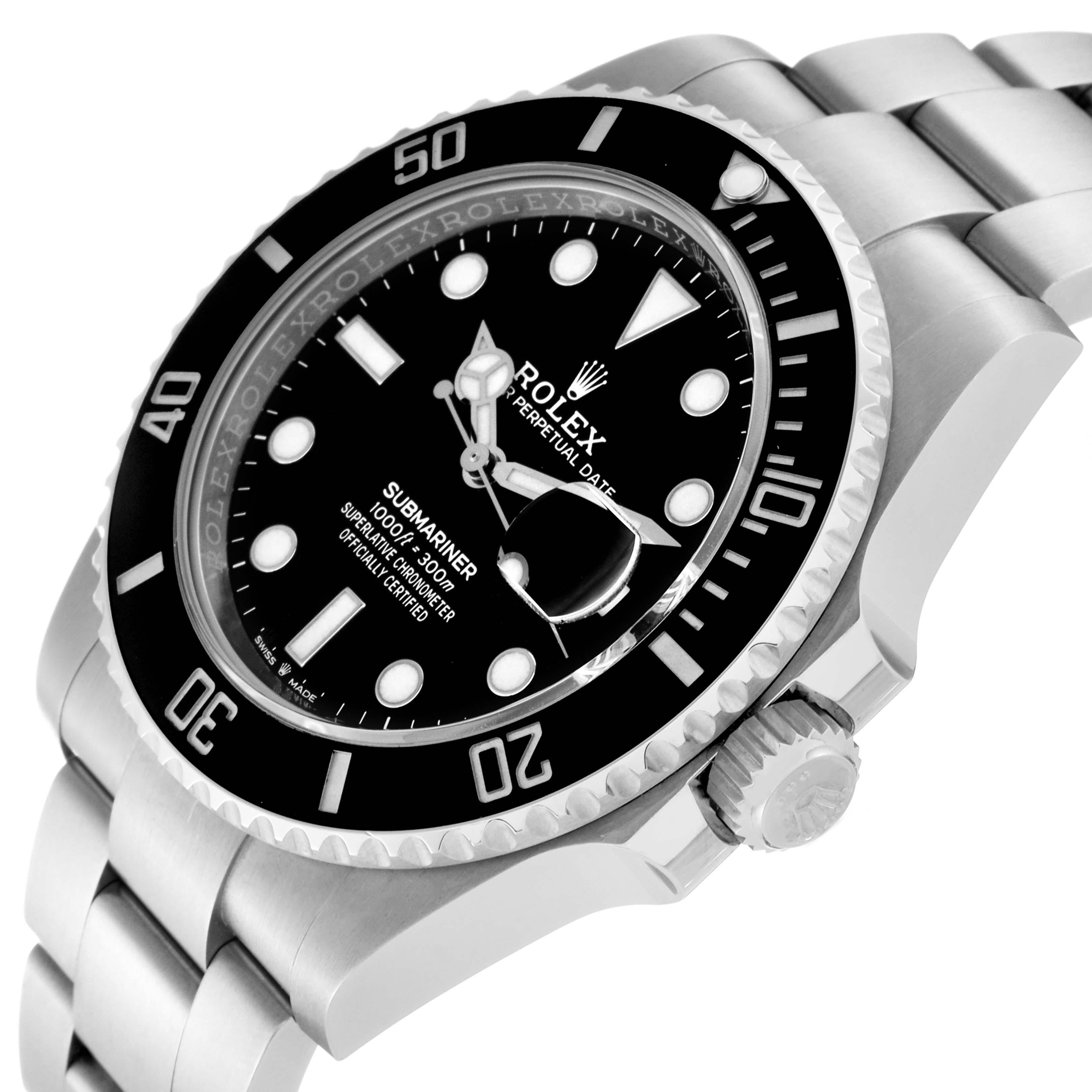 Rolex Submariner Black Dial Ceramic Bezel Steel Mens Watch 126610 Box Card For Sale 5