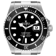 Rolex Submariner Black Dial Ceramic Bezel Steel Mens Watch 126610 Box Card