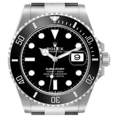 Rolex Submariner Black Dial Ceramic Bezel Steel Mens Watch 126610 Box Card
