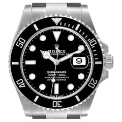 Rolex Submariner Black Dial Ceramic Bezel Steel Mens Watch 126610 Box Card