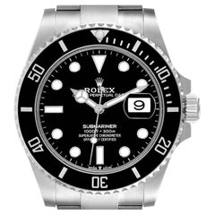 Rolex Submariner Black Dial Ceramic Bezel Steel Mens Watch 126610 Box Card