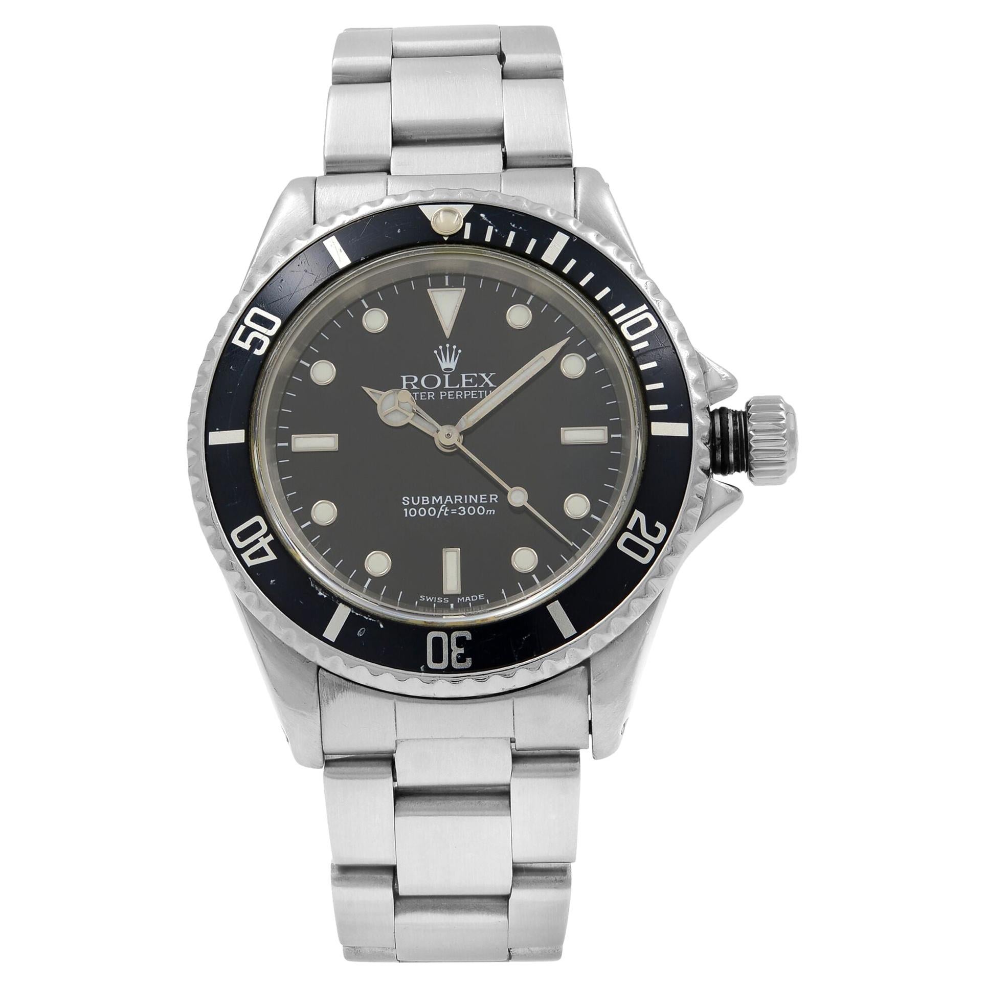 Rolex Submariner Black Dial No Date Stainless Steel Automatic Men's Watch 14060M