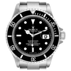 Rolex Submariner Black Dial Stainless Steel Men's Watch 16610 Box