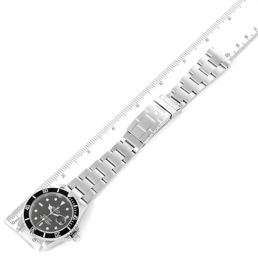 Rolex Submariner Black Dial Stainless Steel Mens Watch 16610 6