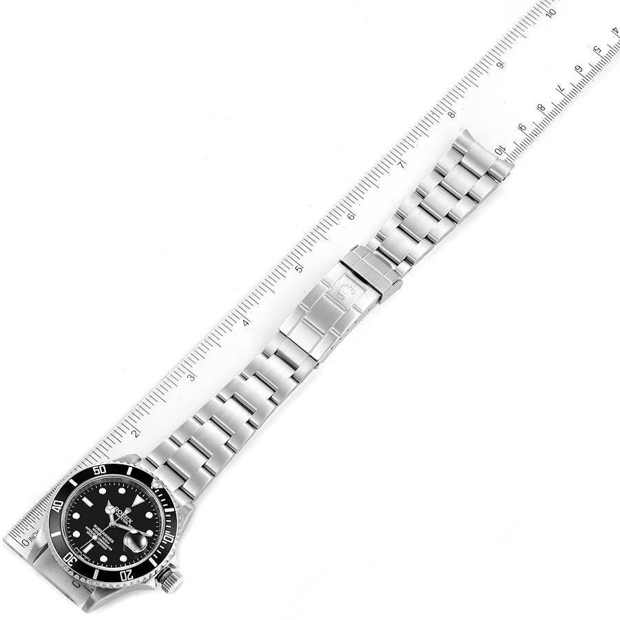 Rolex Submariner Black Dial Stainless Steel Mens Watch 16610 For Sale 5