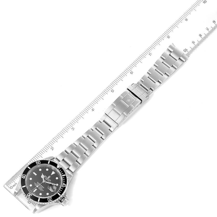 Rolex Submariner Black Dial Stainless Steel Mens Watch 16610 3