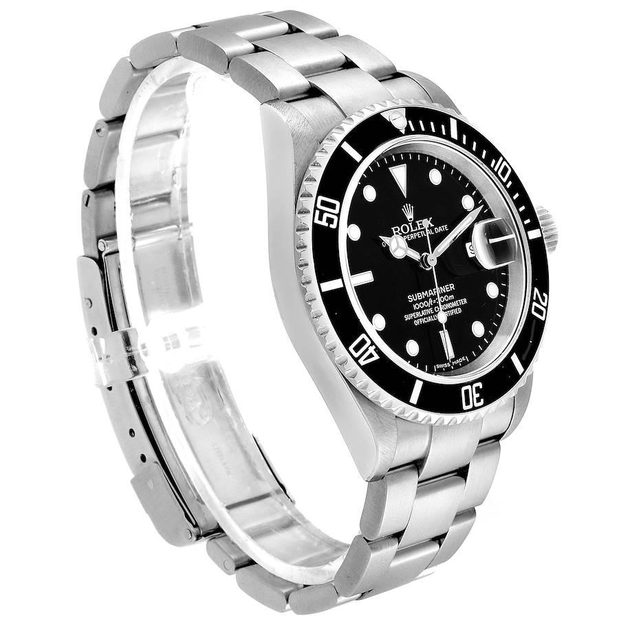 Rolex Submariner Black Dial Stainless Steel Men's Watch 16610 In Excellent Condition In Atlanta, GA