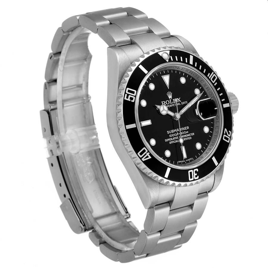 Rolex Submariner Black Dial Stainless Steel Men's Watch 16610 In Excellent Condition In Atlanta, GA