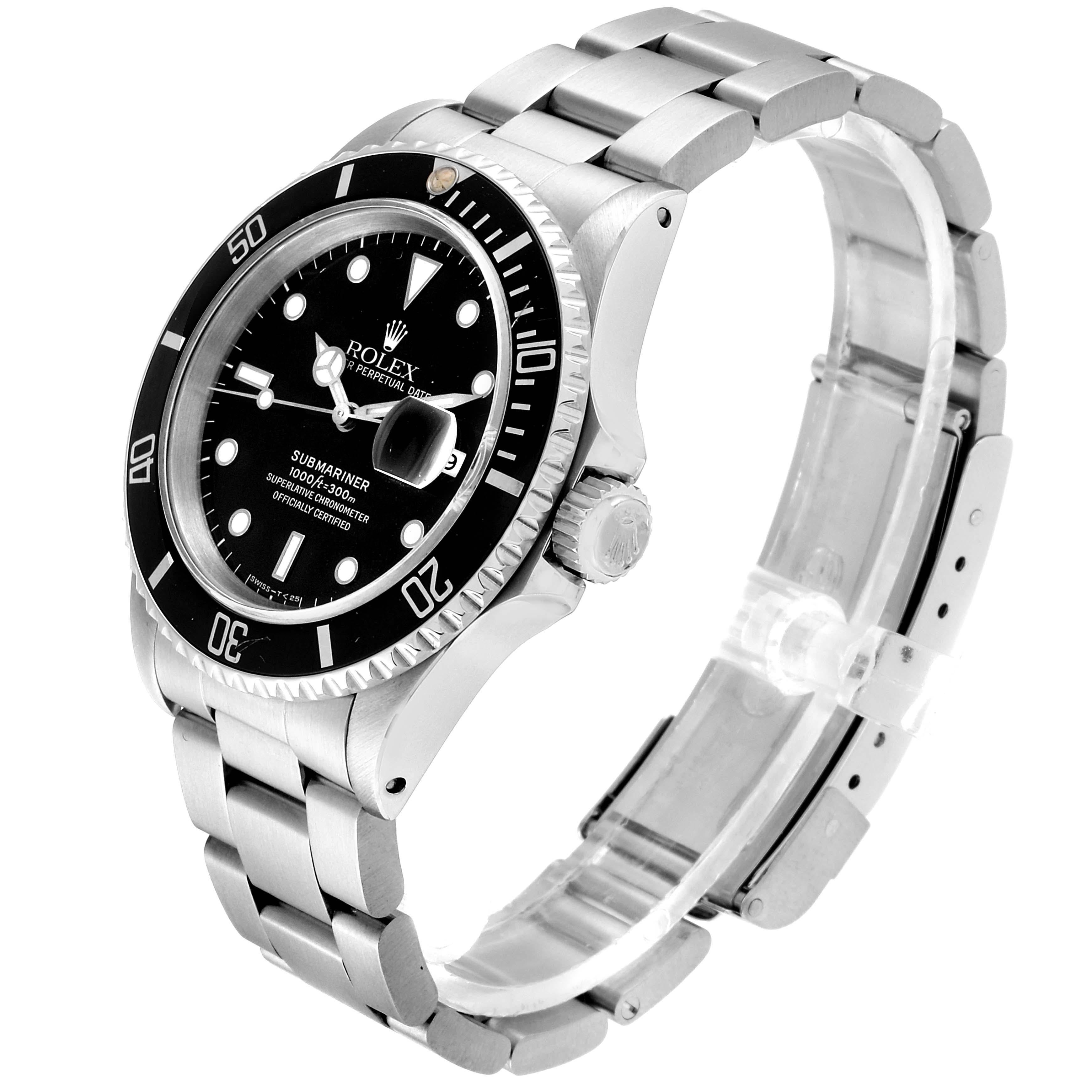 Rolex Submariner Black Dial Stainless Steel Men's Watch 16610 For Sale 1