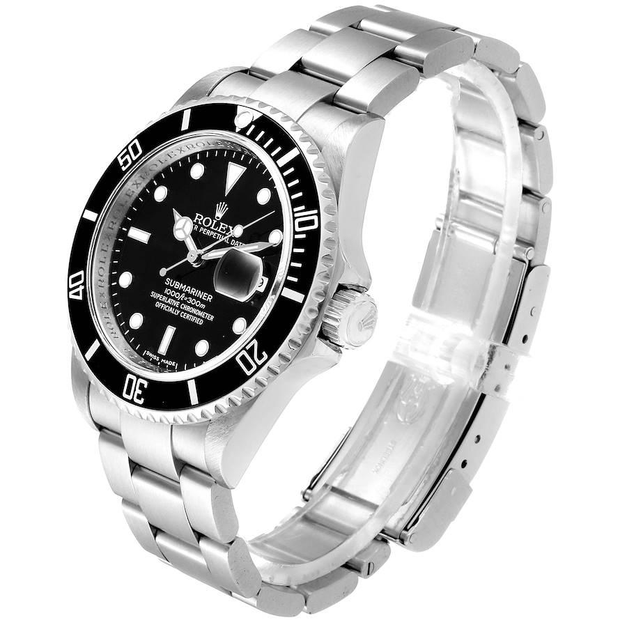 Rolex Submariner Black Dial Stainless Steel Men's Watch 16610 1