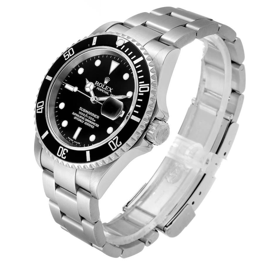 Rolex Submariner Black Dial Stainless Steel Men's Watch 16610 For Sale 1