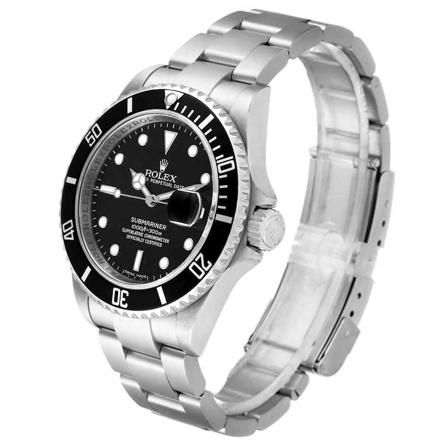 Rolex Submariner Black Dial Stainless Steel Men's Watch 16610 1