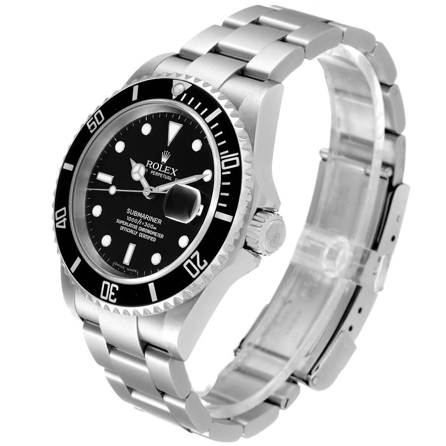 Men's Rolex Submariner Black Dial Stainless Steel Mens Watch 16610 For Sale