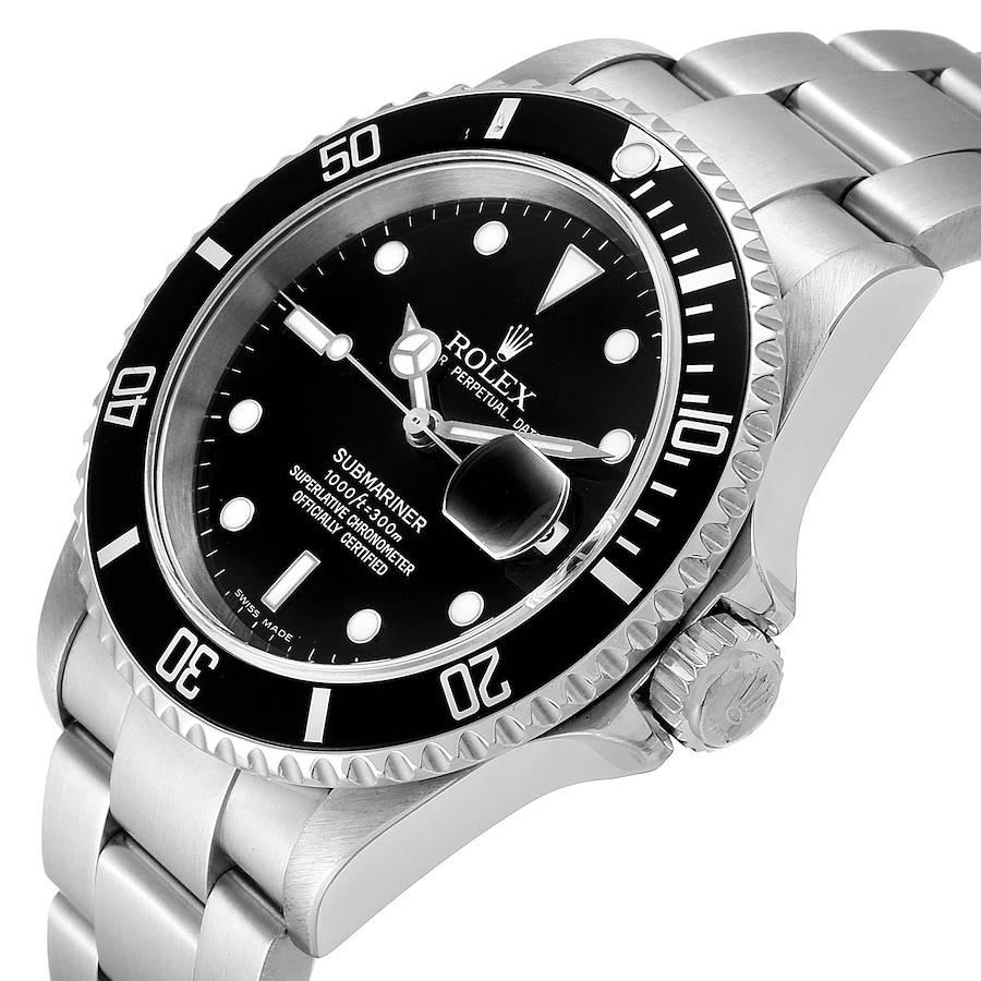 Rolex Submariner Black Dial Stainless Steel Men's Watch 16610 For Sale 2