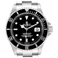 Vintage Rolex Submariner Black Dial Stainless Steel Men's Watch 16610