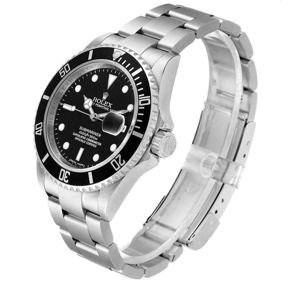 Men's Rolex Submariner Black Dial Stainless Steel Men’s Watch 16610 Tag