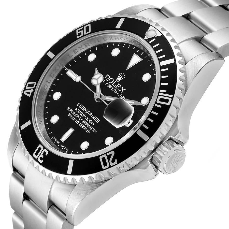 Rolex Submariner Black Dial Stainless Steel Men’s Watch 16610 Tag 1