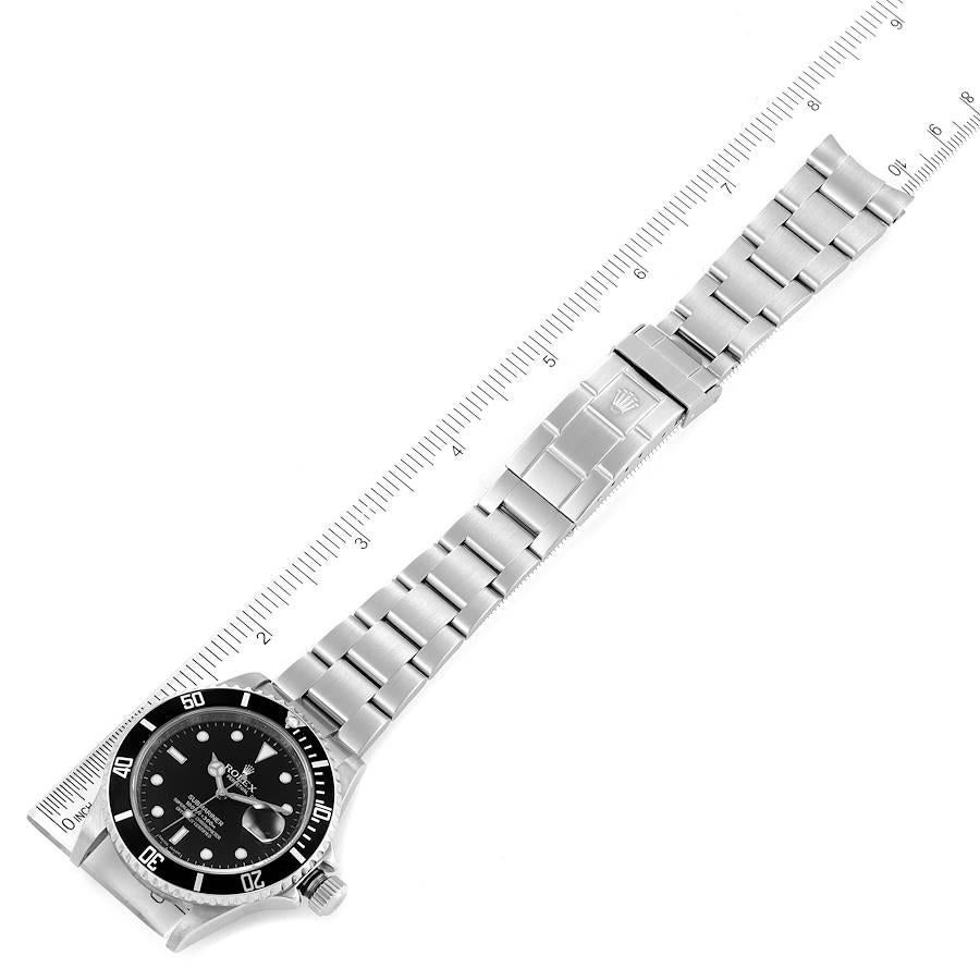 Rolex Submariner Black Dial Steel Mens Watch 16610 Box 6