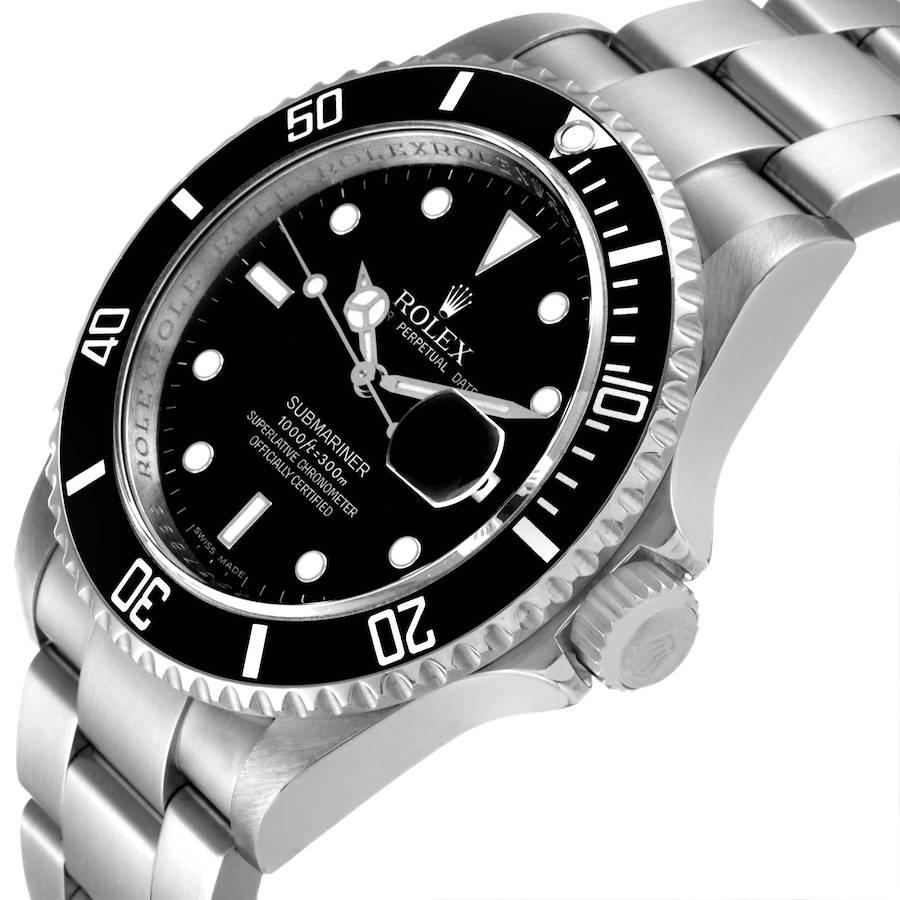 Rolex Submariner Black Dial Steel Mens Watch 16610 Box 1