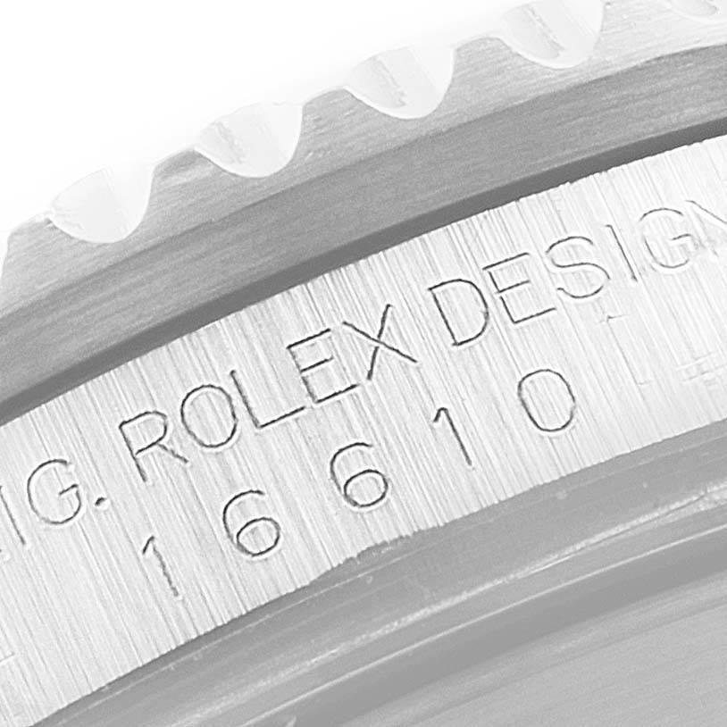 Rolex Submariner Black Dial Steel Mens Watch 16610 Box Service Card 2