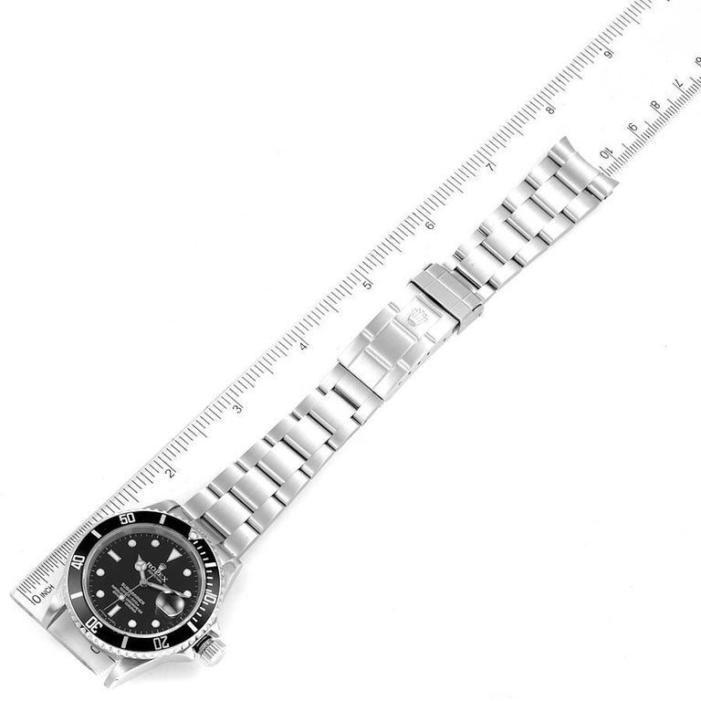 Rolex Submariner Black Dial Steel Mens Watch 16610 6