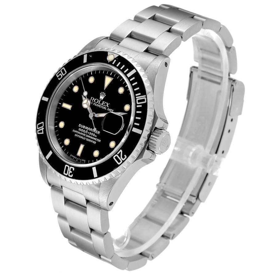 Rolex Submariner Stahl-Herrenuhr 16610 mit schwarzem Zifferblatt 1