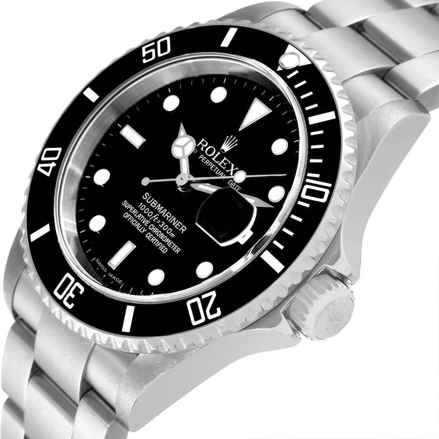 Rolex Submariner Black Dial Steel Mens Watch 16610 For Sale 1