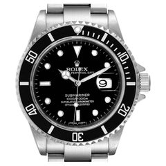 Rolex Submariner Black Dial Steel Mens Watch 16610