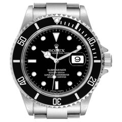 Rolex Submariner Black Dial Steel Mens Watch 16610