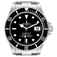 Rolex Submariner Black Dial Steel Mens Watch 16610