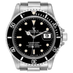 Vintage Rolex Submariner Black Dial Steel Mens Watch 16610