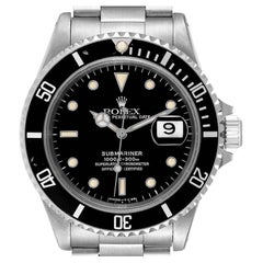 Rolex Submariner Black Dial Steel Mens Watch 16610