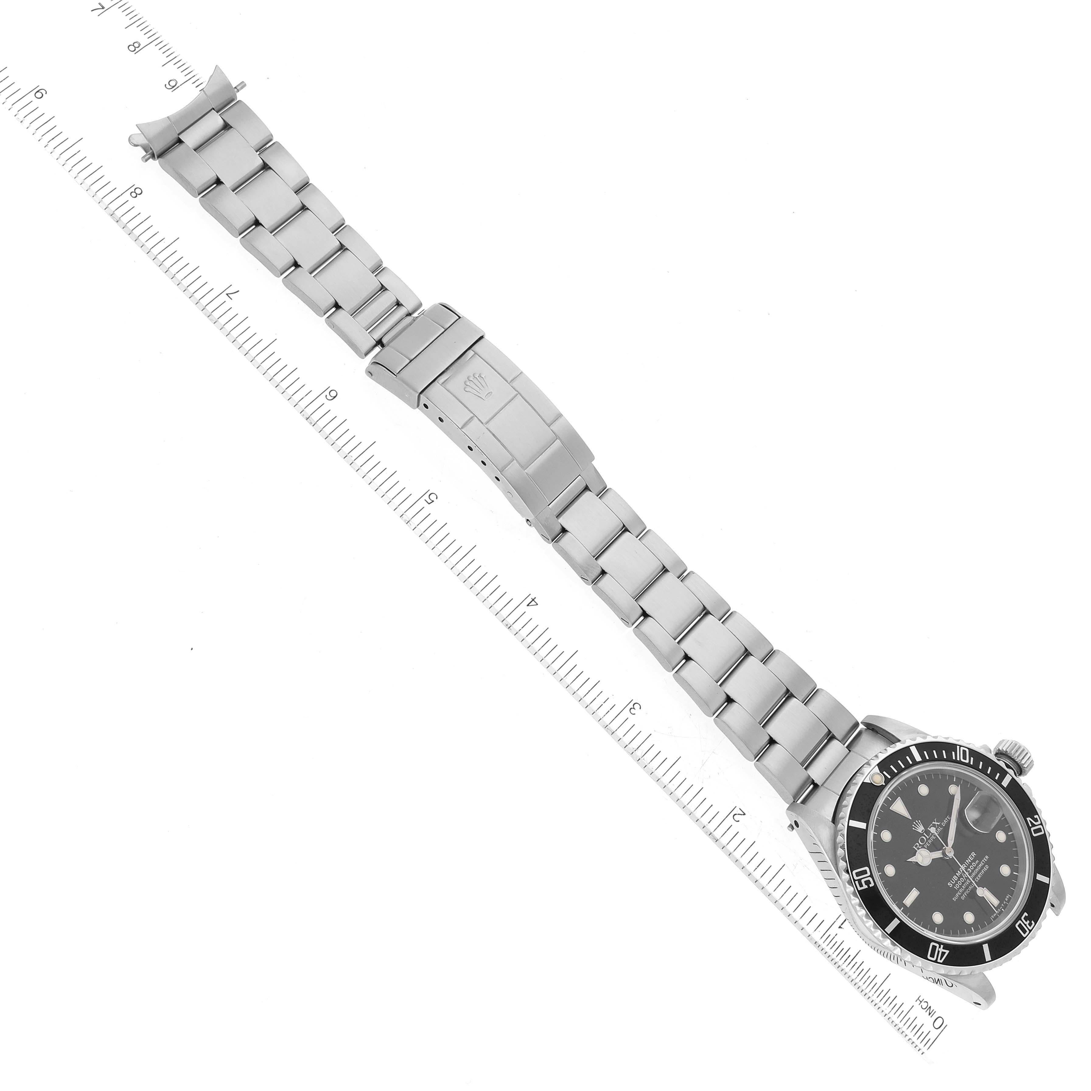 Rolex Submariner Black Dial Steel Vintage Mens Watch 168000 6