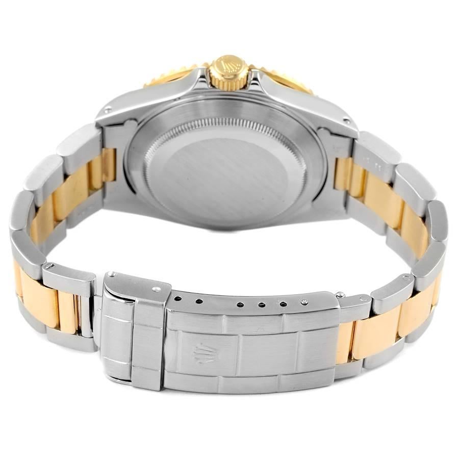 Rolex Submariner Black Dial Steel Yellow Gold Mens Watch 16613 Box Papers For Sale 5