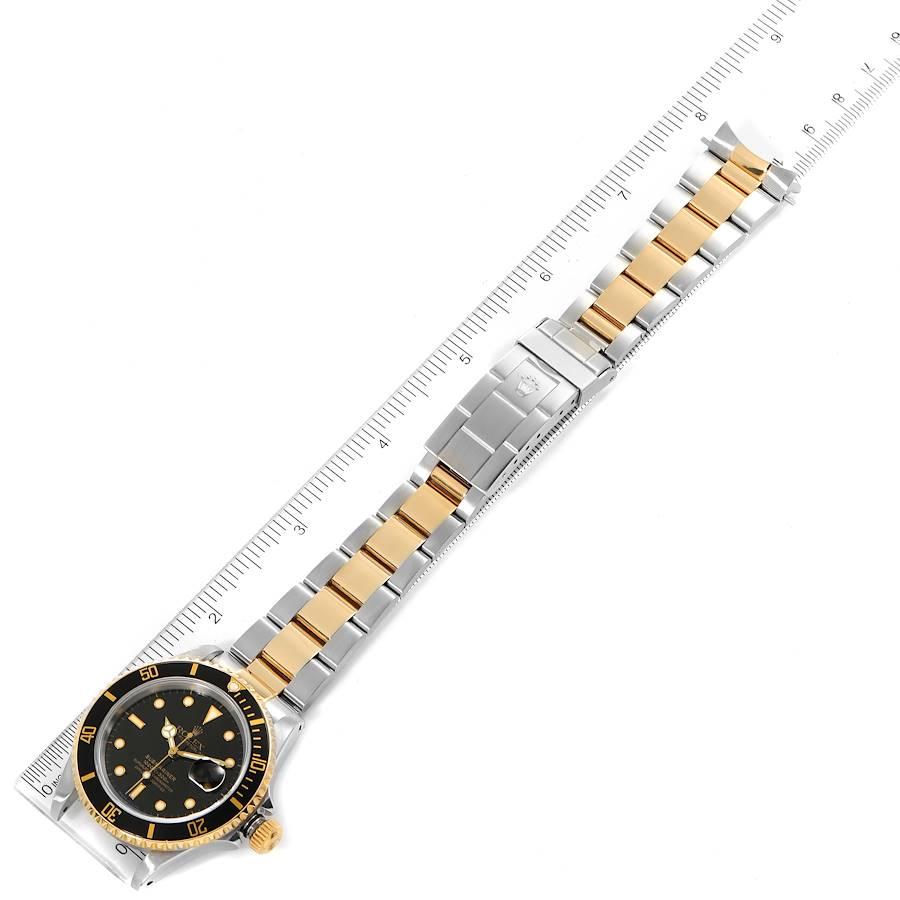 Rolex Submariner Black Dial Steel Yellow Gold Mens Watch 16613 6