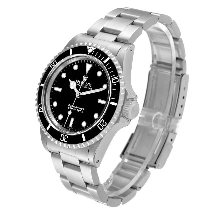 Men's Rolex Submariner Black Dial Vintage Steel Mens Watch 5513