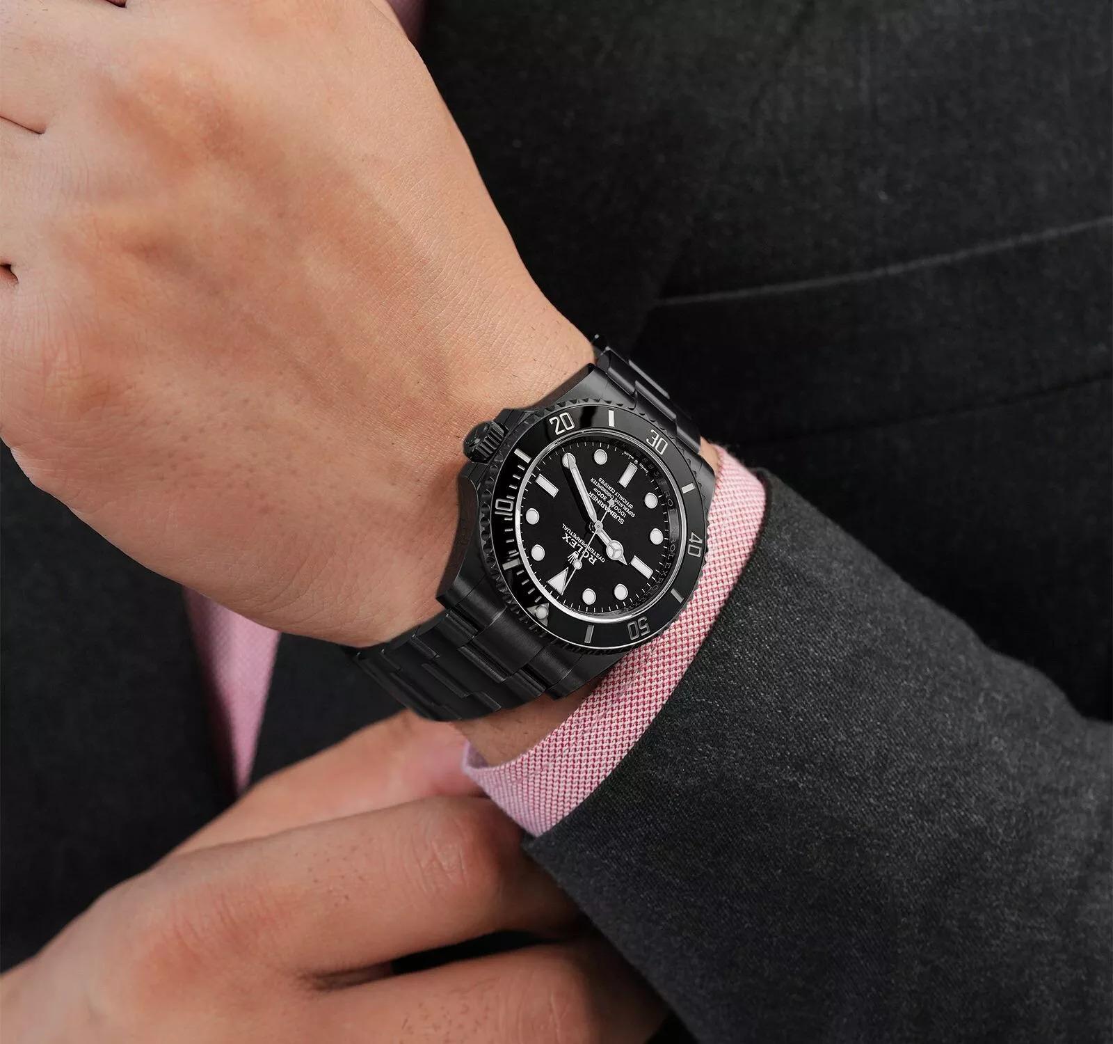 Rolex Submariner Black PVD/DLC Coated Stainless Steel 41mm Watch 124060 In New Condition For Sale In New York, NY