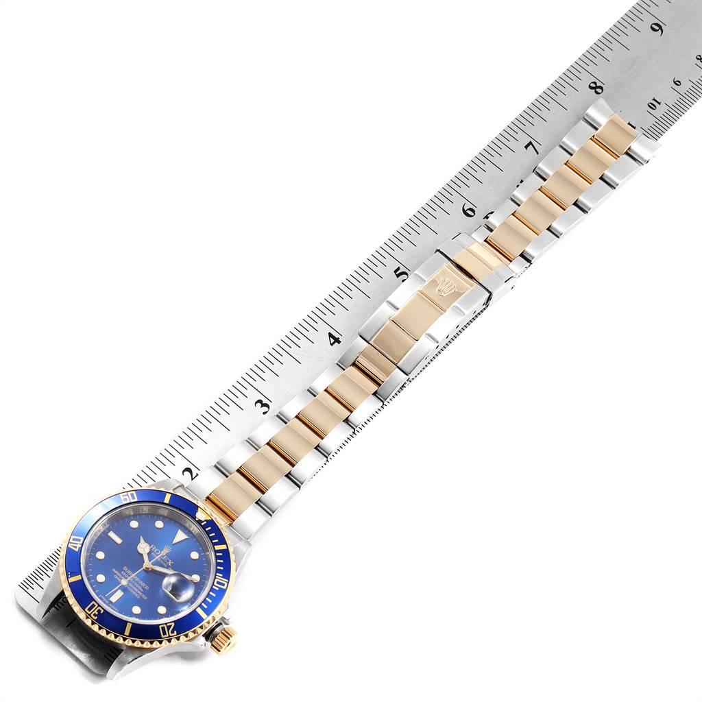 Rolex Submariner Blue Dial Bezel Steel Yellow Gold Men’s Watch 16613 6