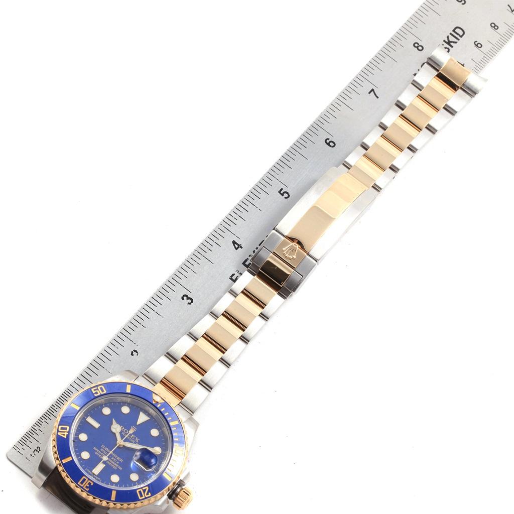 Rolex Submariner Blue Dial Steel Yellow Gold Men’s Watch 116613 Box Card 6